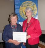 President Margie Russon SI Mt Gambier with SISA president Di Potter