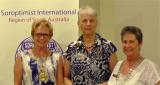 2016 AGM. PE Alli Hobbs, IPP Di Potter, Predident Di McCarthy